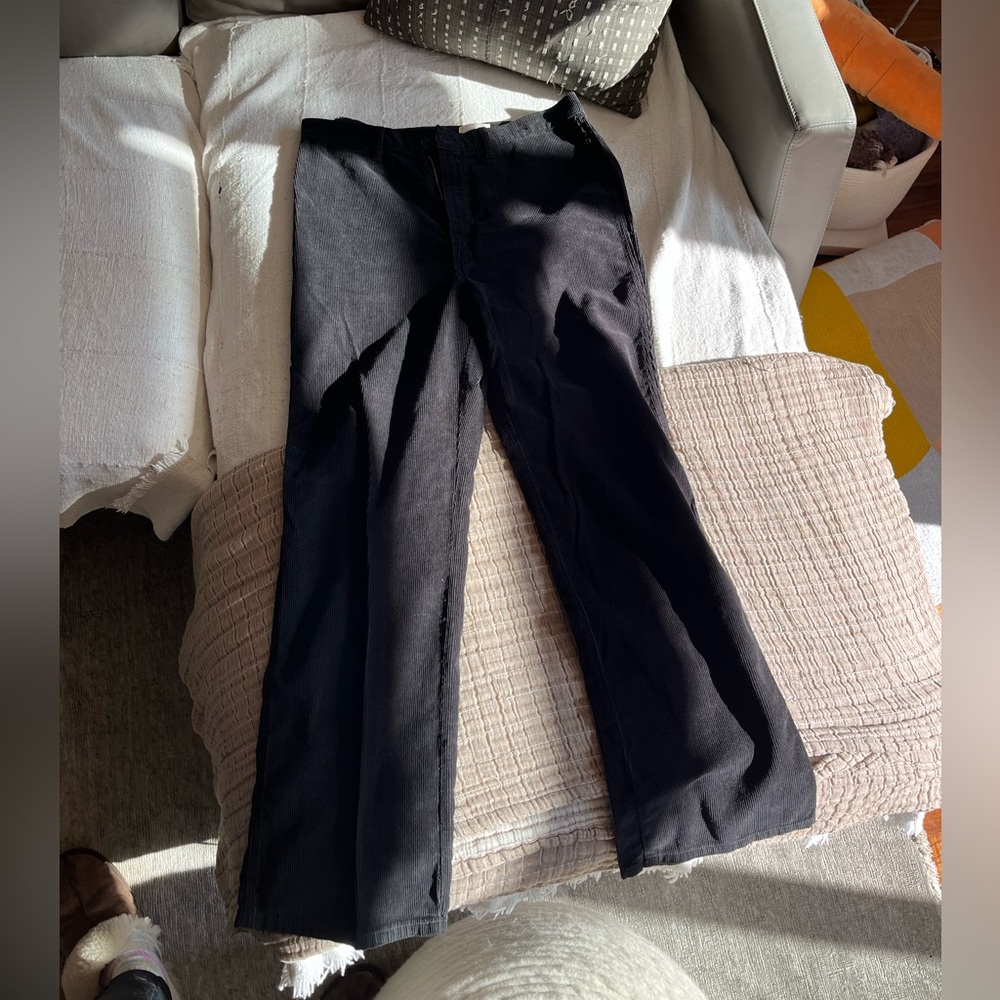 DOEN never worn black high waist wide leg black corduroy pants